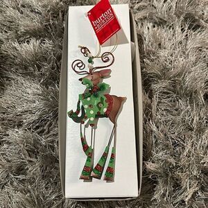 Burton & Burton Christmas Reindeer Ornament NEW